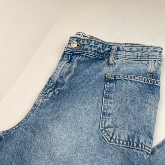 Free People Distressed Flare Jeans Denim Rare Women's 30 Raw Hem Boho Casual - Picture 3 of 8